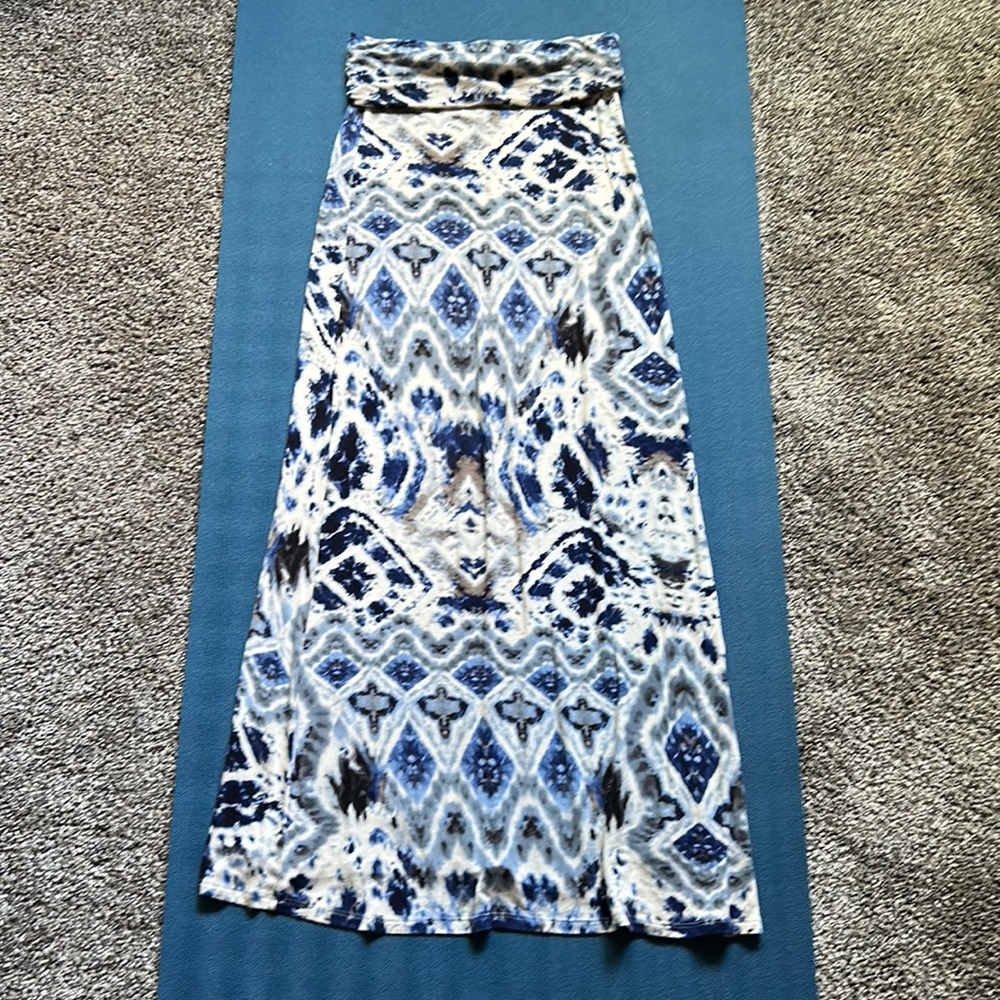 B Jewel tribal ikat boho maxi skirt